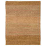 Tapeats Wool Striped Area Rug in Beige/Gold/Orange