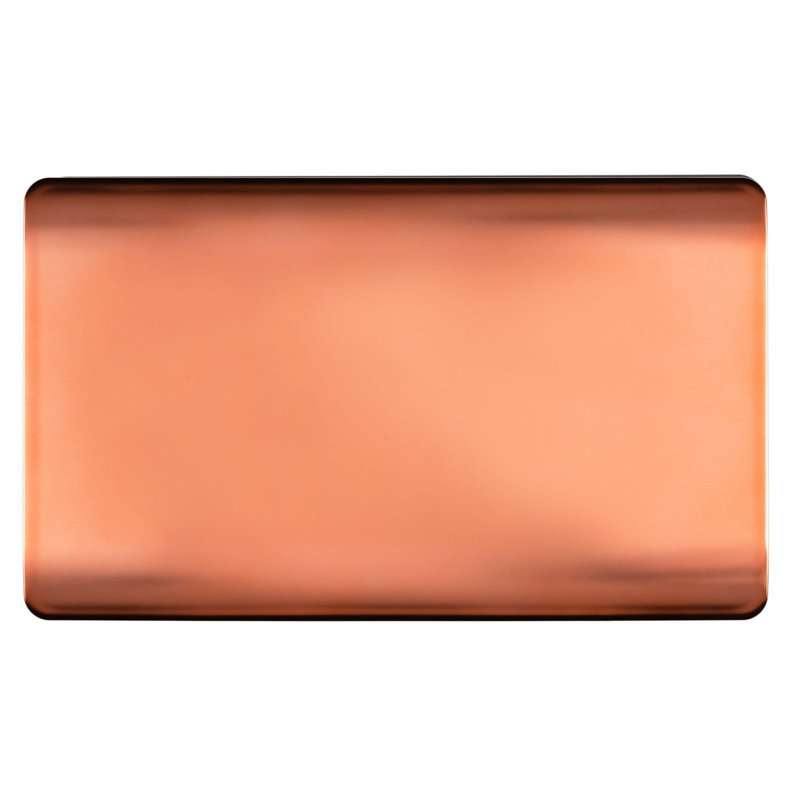 Trendi Switch Double Blanking Plate, Copper