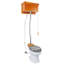 Toilette à chaîne à réservoir haut avec finition en bois The Renovators-73064086