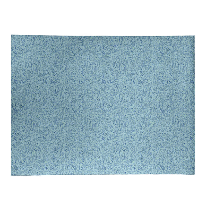 Tapis de zone bleu floral ditsy, Rectangle 8 pi x 10 pi