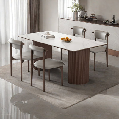 Nordic simple rectangular dining table set
