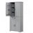 Bathroom Storage Cabinet With Doors And Drawer, Multiple Storage Space, Adjustable Shelf, Grey-885388563