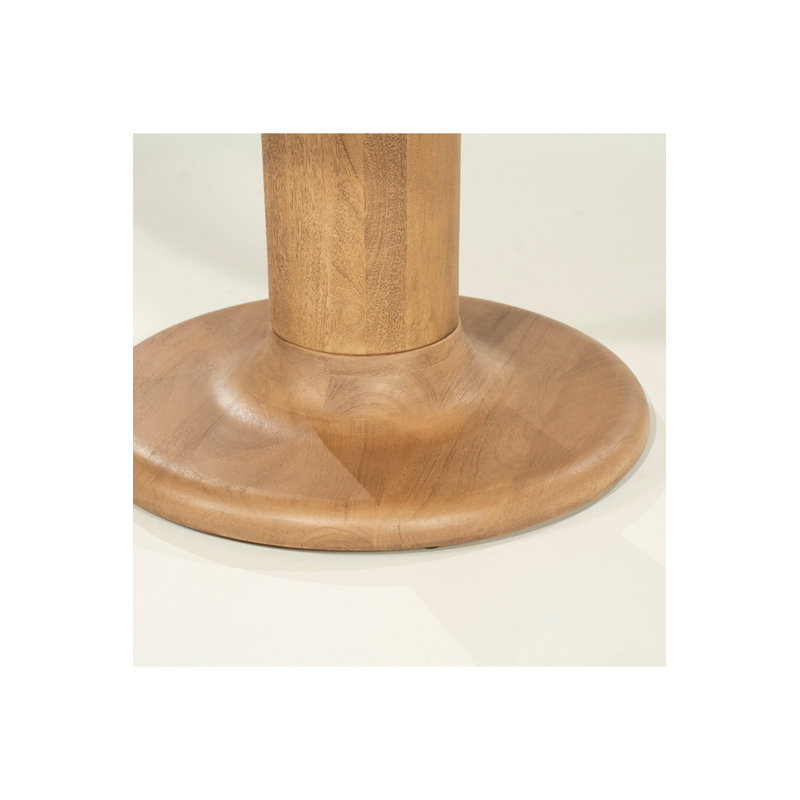 Coco Round Solid Wood Dining Table, Natural