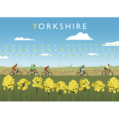 Yorkshire Cycling 1 Piece Wall Art