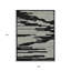 Tapis abstrait crocheté à la main noir et ivoire en laine 9 pi x 13 pi 9 po-1122014701