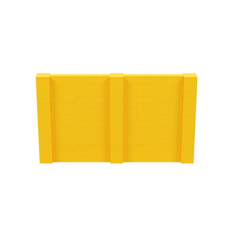 Ensemble mural de blocs géants 7 'T, H 84 po x l 144 po x P 12 po, Jaune