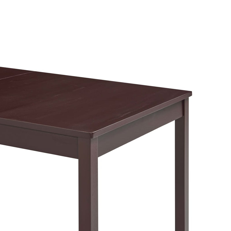 Abana Pine Solid Wood Dining Table, Dark Brown, Dark Brown