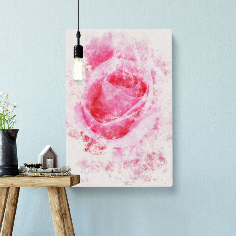 Pink Rose Petals - Wrapped Canvas, 76cm H x 50cm W x 3cm D