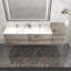 Ensemble de meuble-lavabo double mural 104 po Moreno Bailey-87461372