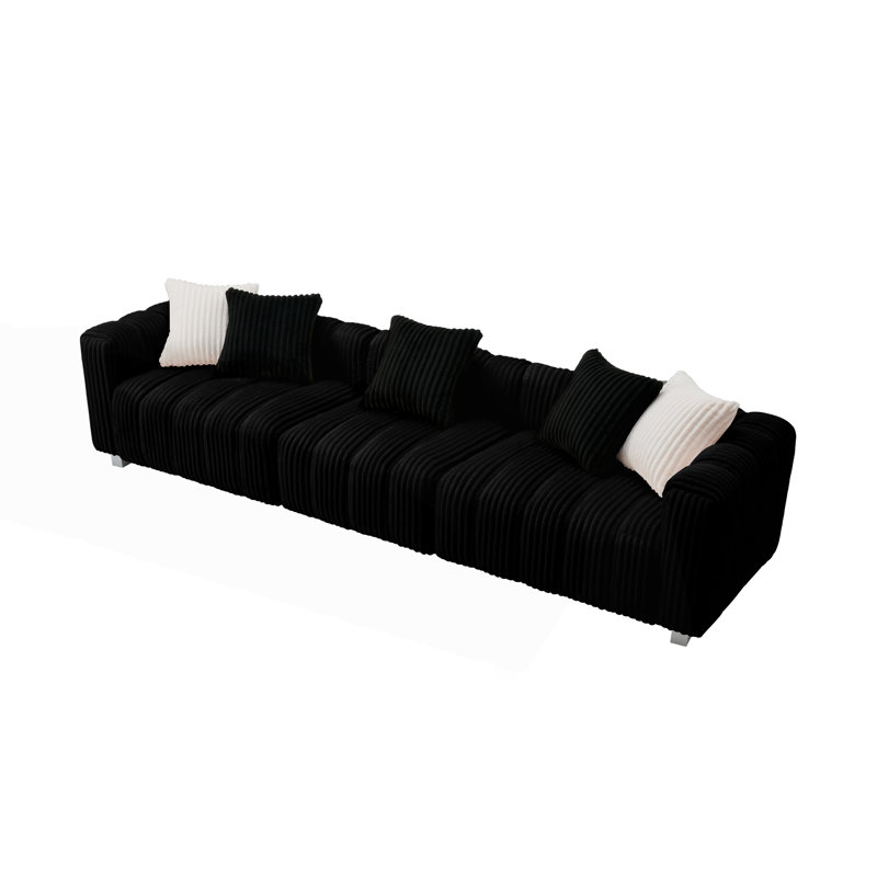 Canapé 3 places polyvalent et confortable, Noir