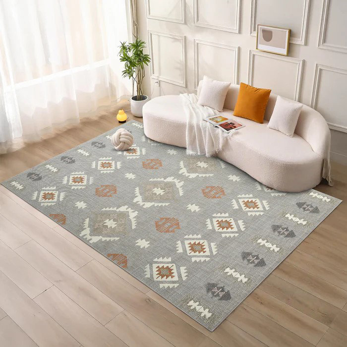 Coll Abstract Machine Printed Area Rug