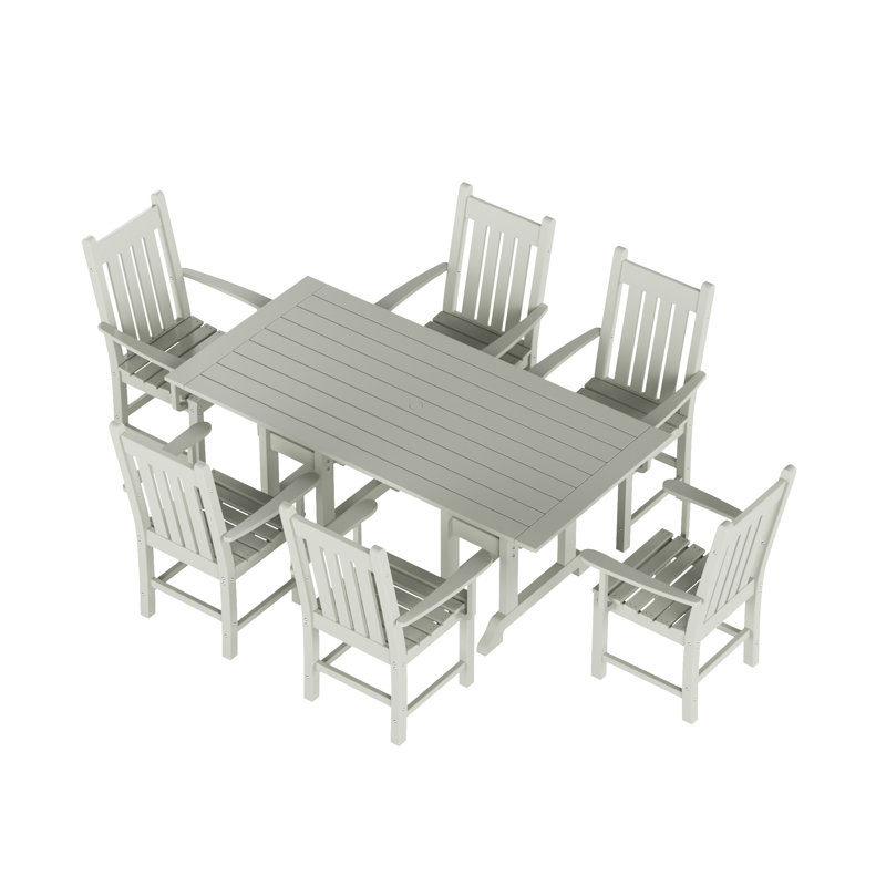 Ensemble de salle à manger rectangulaire pour 6 personnes 71 po Laguna, Sable