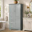 Armoire de rangement haute et large avec portes pour salle de bain / bureau, trois tiroirs-1206771287