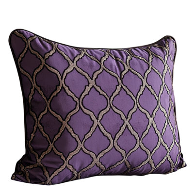 Moroccan Quatrefoil Purple Pillow
