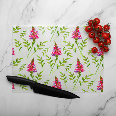 Leaves Glass Chopping Board