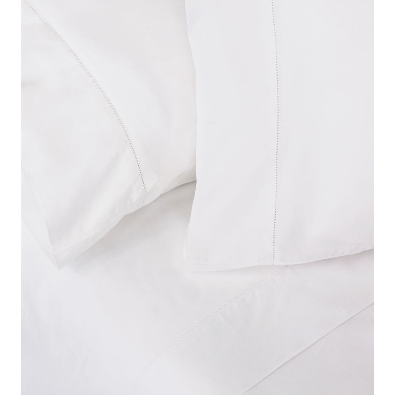 Roma Luxe Egyptian Cotton Sateen Sheet Set, White, Queen Sheet Set + 2 Pillowcases