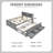 Platform Bed With Storage Headboard, USB,Trundle And 3 Drawers-70807344-70807341