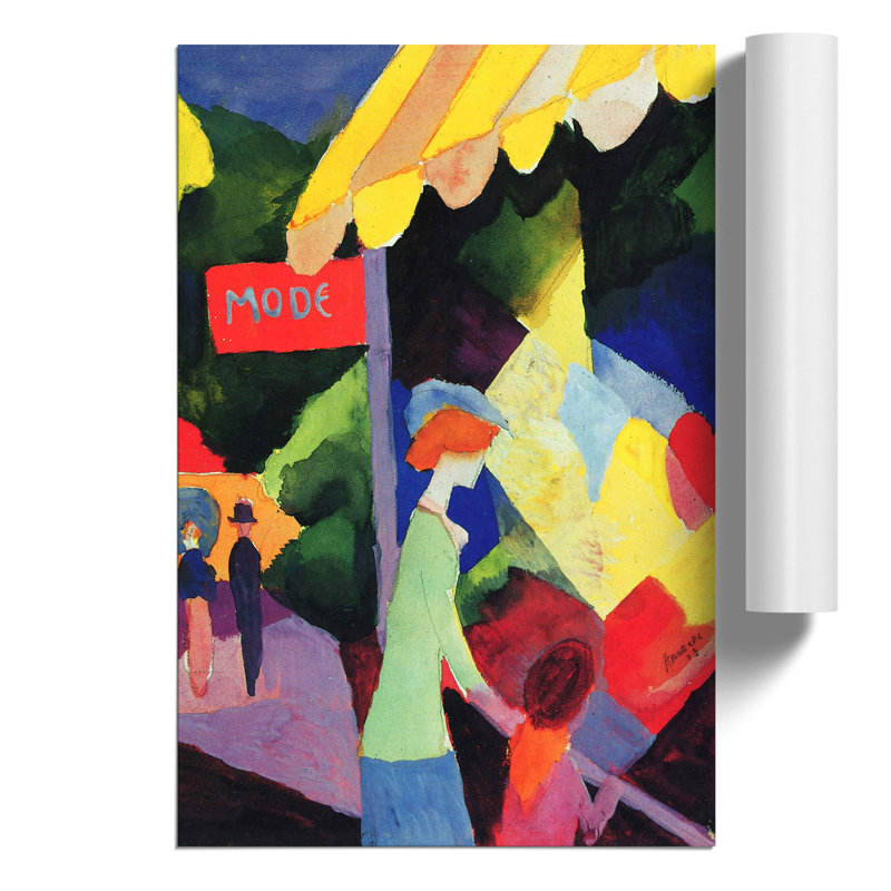 Fashion Window by August Macke - No Frame Painting, 30cm H x 21cm W x 0.1cm D