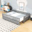 Lit plateforme extensible en bois avec garde-corps et lattes-121403375-121403378