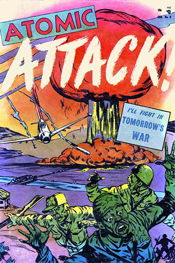 Atomic attack-impression de publicités, H 42 po x l 28 po x P 1,5 po