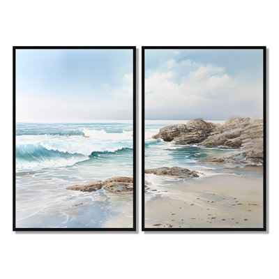 Coastal Ocean Charm In Winter V - Coastal Coastal Ocean Wall Art