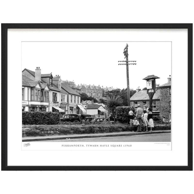 Perranporth, Tywarn Hayle Square C1960 - Single Picture Frame Print, 40cm H x 50cm W x 2.3cm D