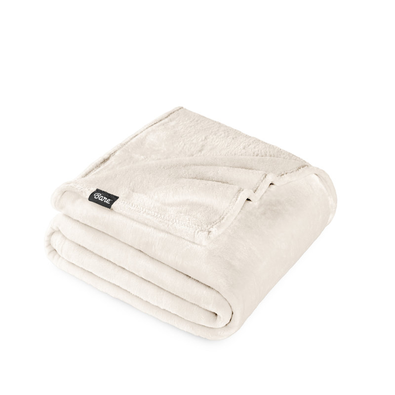 Bare Home Microplush Fleece Blanket - Fuzzy, Warm, Bed/Throw Blanket, Vanilla, Full/Queen