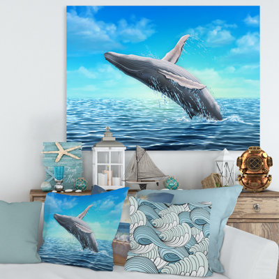 Baleine à bosse sautant - Impression sur toile