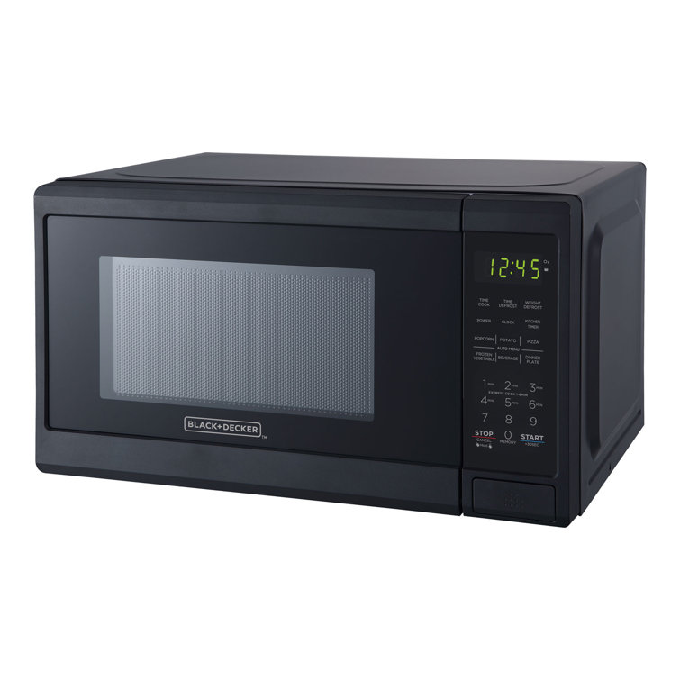 Black + Decker - 0.7 Cu. ft. Countertop 700W Black Microwave