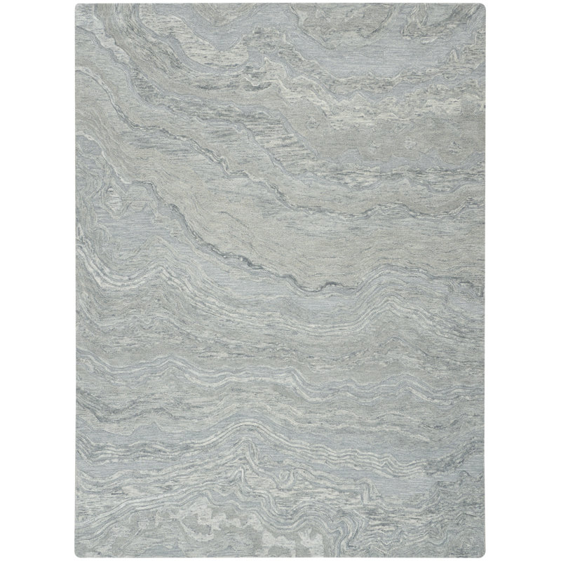 Cahide Abstract Handmade Area Rug, Rectangle 259 x 351cm