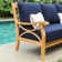 Brunswick 75.5'' Wide Teak Patio Sofa with Cushions