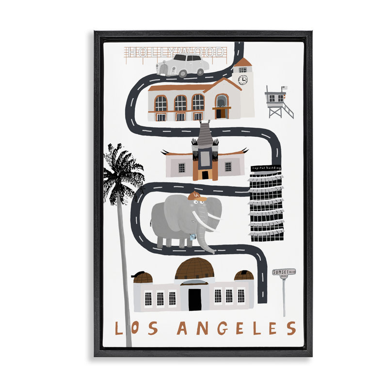 Cadre flottant Los Angeles, H 31 po x l 21 po, Cadre flottant noir de jais