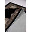 Tapis oriental en polyester tissé à la machine 3 pi 3 po x 4 pi 11 po noir