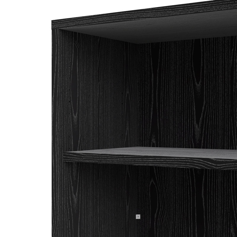 Bevyn 113.4cm H x 89.2cm W Standard Bookcase, Black