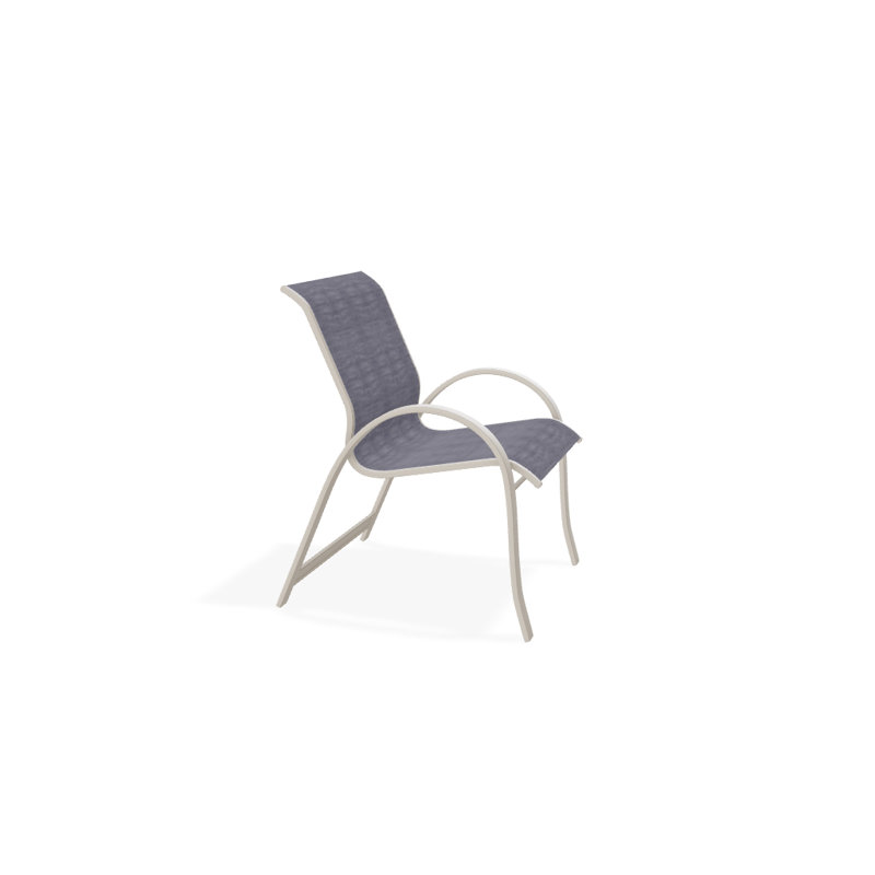 Aruba Stacking Patio Dining Armchair, Desert