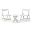 Ensemble de petites tables pliantes avec 2 chaises et table rectangulaire blanc