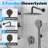 10 inch Round Shower System with 3 Setting Handheld, Rainfall Shower Head, All-In-One Kit with Rough-in Valve