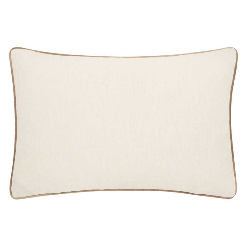 Marigold Floral Rectangular Throw Pillow Cover, White