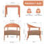 Ensemble de chaises d'appoint modernes 2 pièces avec table basse - ensemble de canapés en PP et en acier brun abricot, sièges rembourrés pour le salon, le salon et le balcon (2 chaises + 1 table)-130063625-130063630