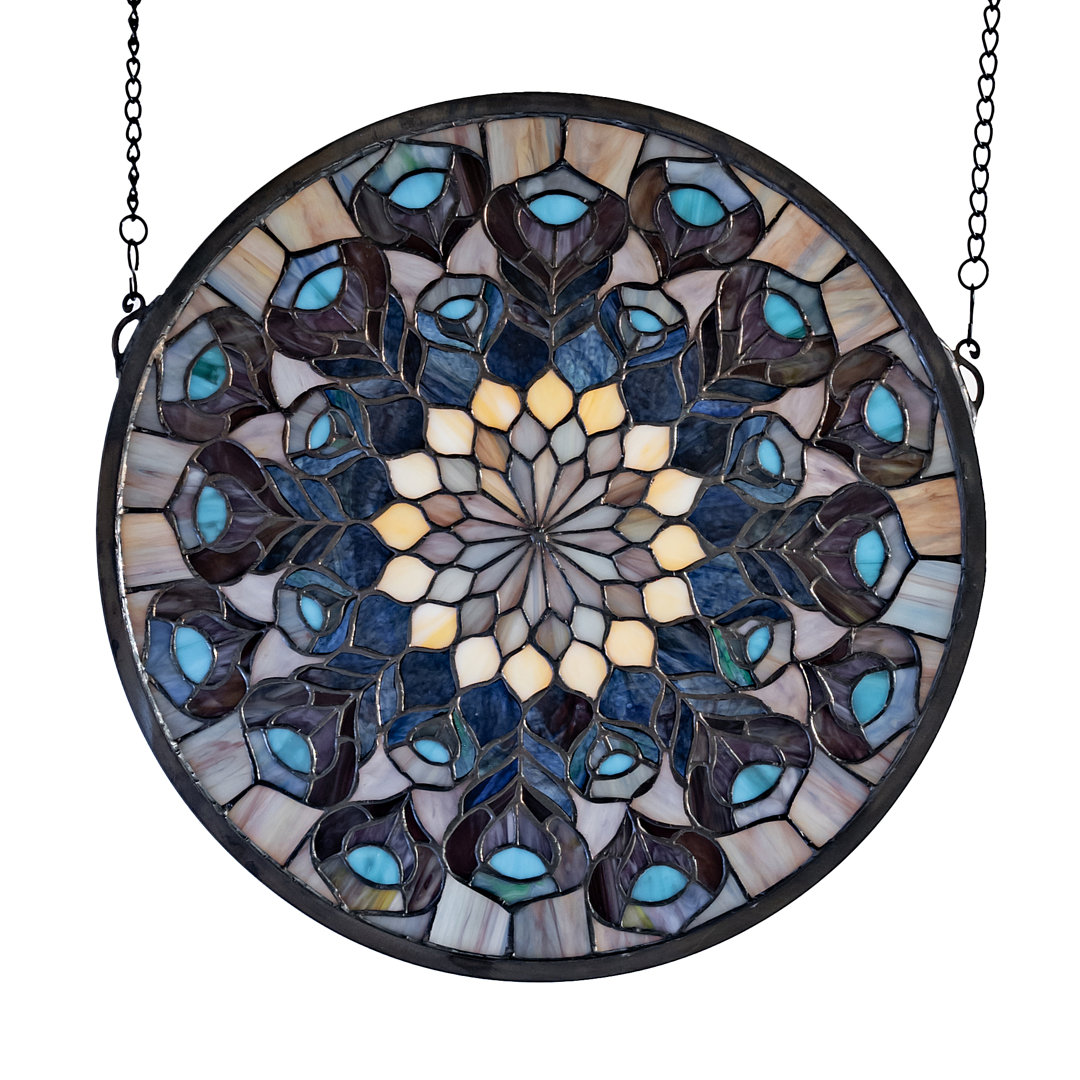 Peacock Feather Plants & Flowers Window Panel Meyda Lighting