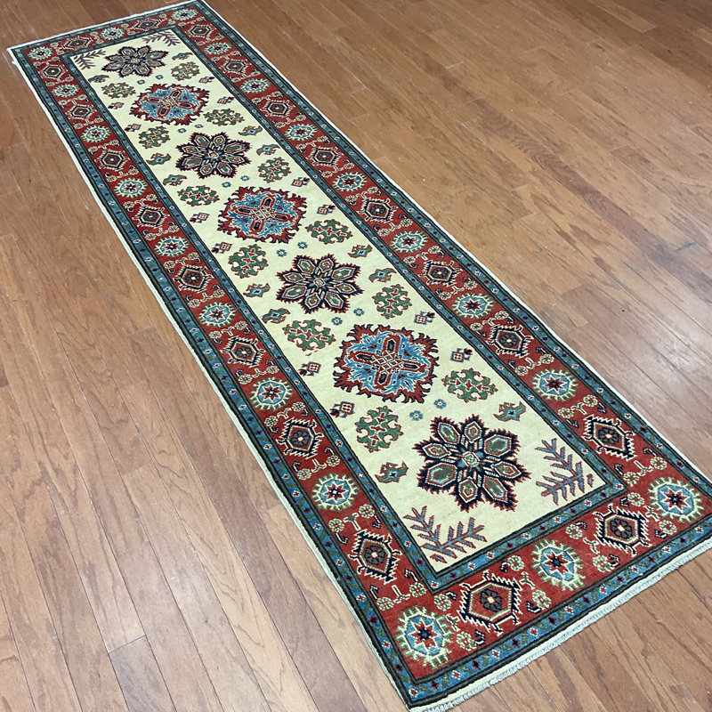  Handmade Kazak Wool Runner