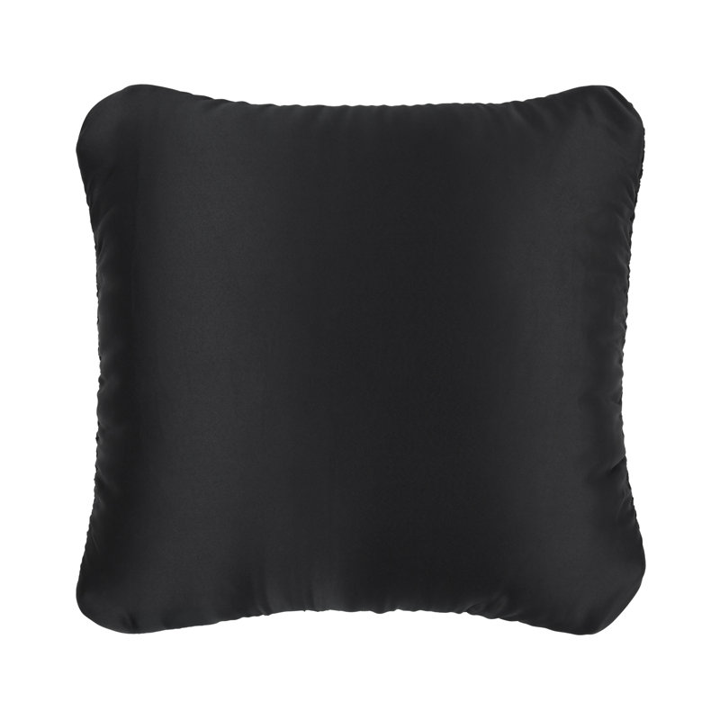 Prism Polyester Indoor/Outdoor Pillow Cover & Insert, 22"H x 22"W, Square, Black