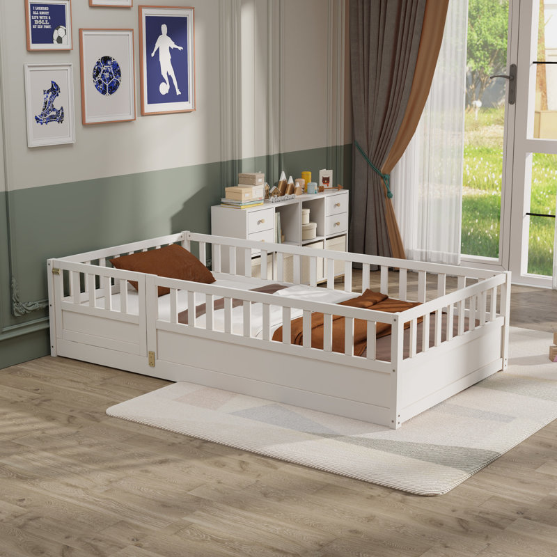 Lit simple en bois Montessori, Lit simple, Blanc