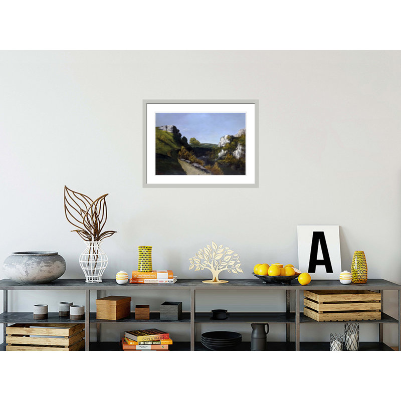 "Paysage près d'Ornans" par estampe numérique encadrée, 22,44 po H x 29,5 po L