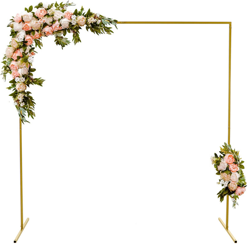Tonnelle en fer 118 po x P 0,79 po, Gold, H 78,74 po x l 78,74 po