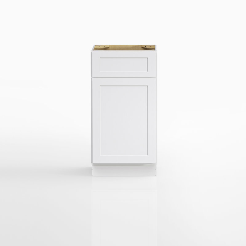 Modern Single Door Kitchen Base Cabinet With Top Drawer (Available In 12", 15", & 18" Widths), 18"