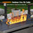 5 Pcs Patio Furniture Set With Fire Pit Table Metal Outdoor Sectional Sofa With 6" Olefin Cushion-15002906