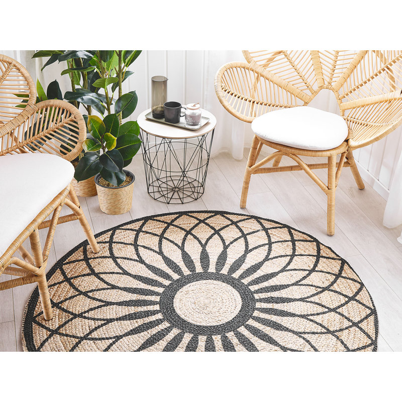Robie Round 140 cm x 140 cm Geometric Area Rug