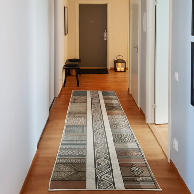 Machine Printed 229cm X 79cm Area Rug