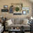 Vintage-styled Rectangular Wall ClRectangular Industrial Bronze Wall Clock, Rustic Metal Retro Clock with Roman Numerals for Living Roomock